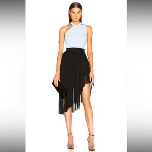 NWT Mugler $1,880 Silk Black Asymmetrical Women's Skirt